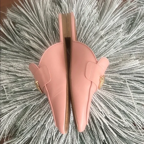 Pink Loafers with Gold Accent - Picture 11 of 12